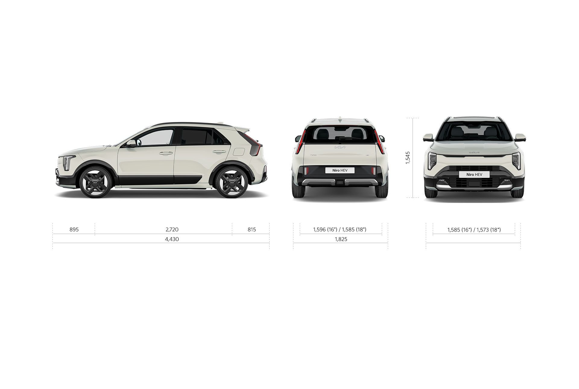 Kia Niro Dimensions - all